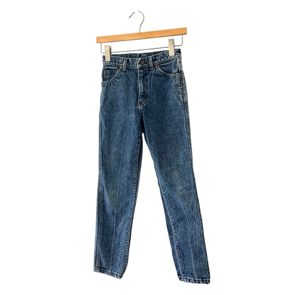 Vintage 90s Lee Kids Jeans Acid Wash Denim Cotton Made in USA Size 12 Reg - Picture 2 of 9